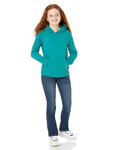 Amazon Essentials Girls' Slim Boot-Cut Stretch Jeans, Washed Blue, 10