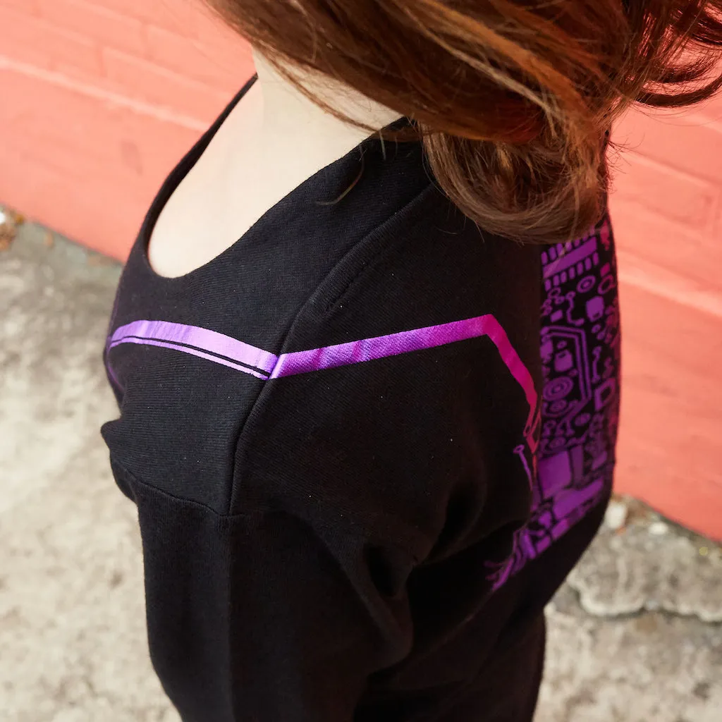 Android Heart Circuits Long Sleeve Tunic Shirt
