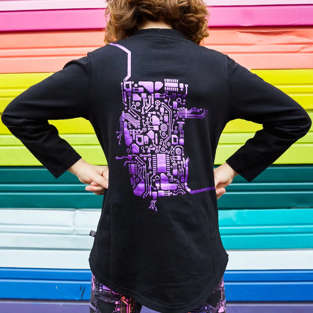 Android Heart Circuits Long Sleeve Tunic Shirt