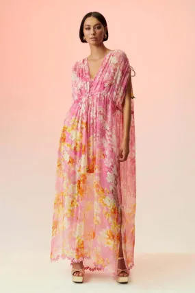 Auril Long Dress in Pink