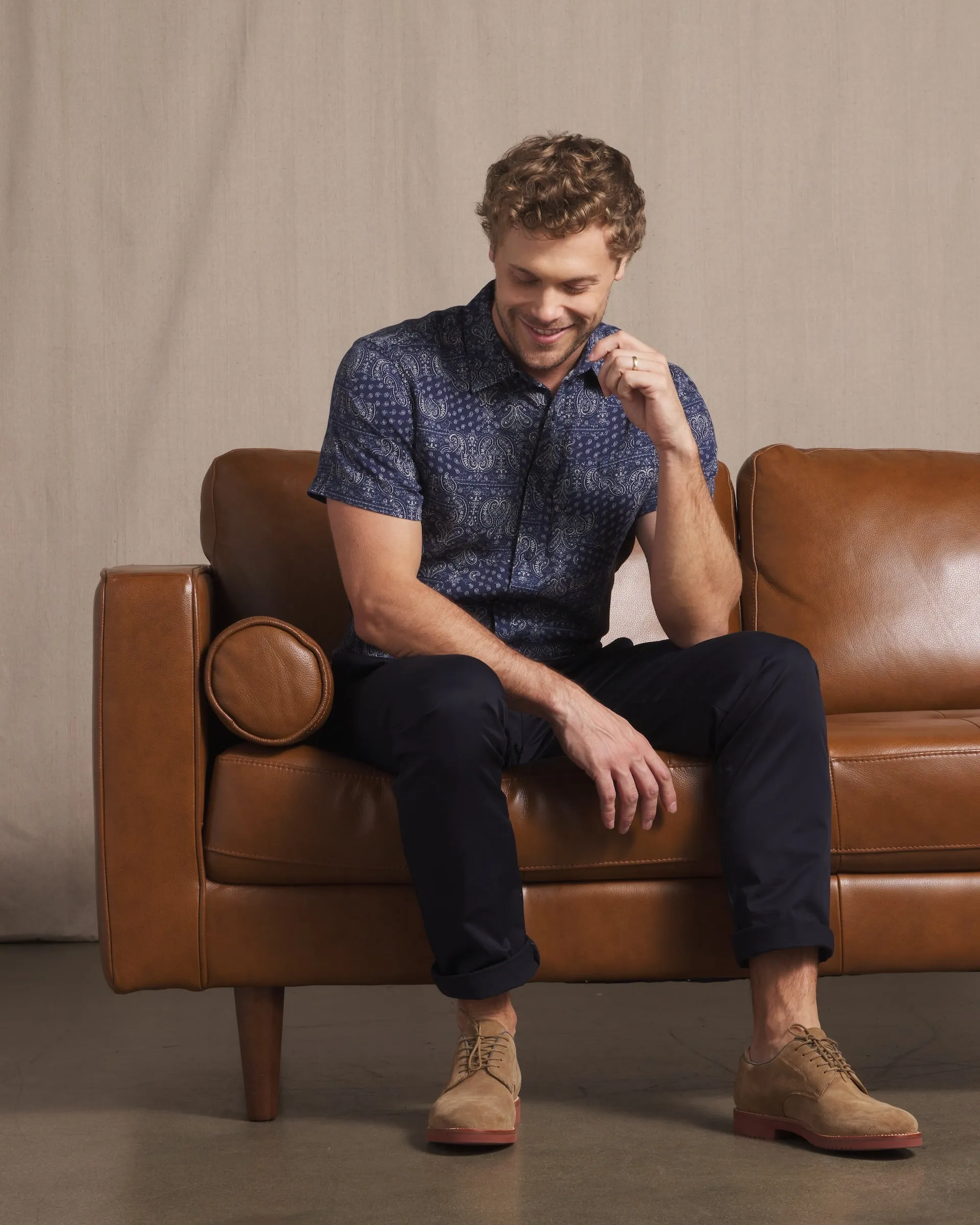 Bedford Textured Printed Shirt - Bandana Print