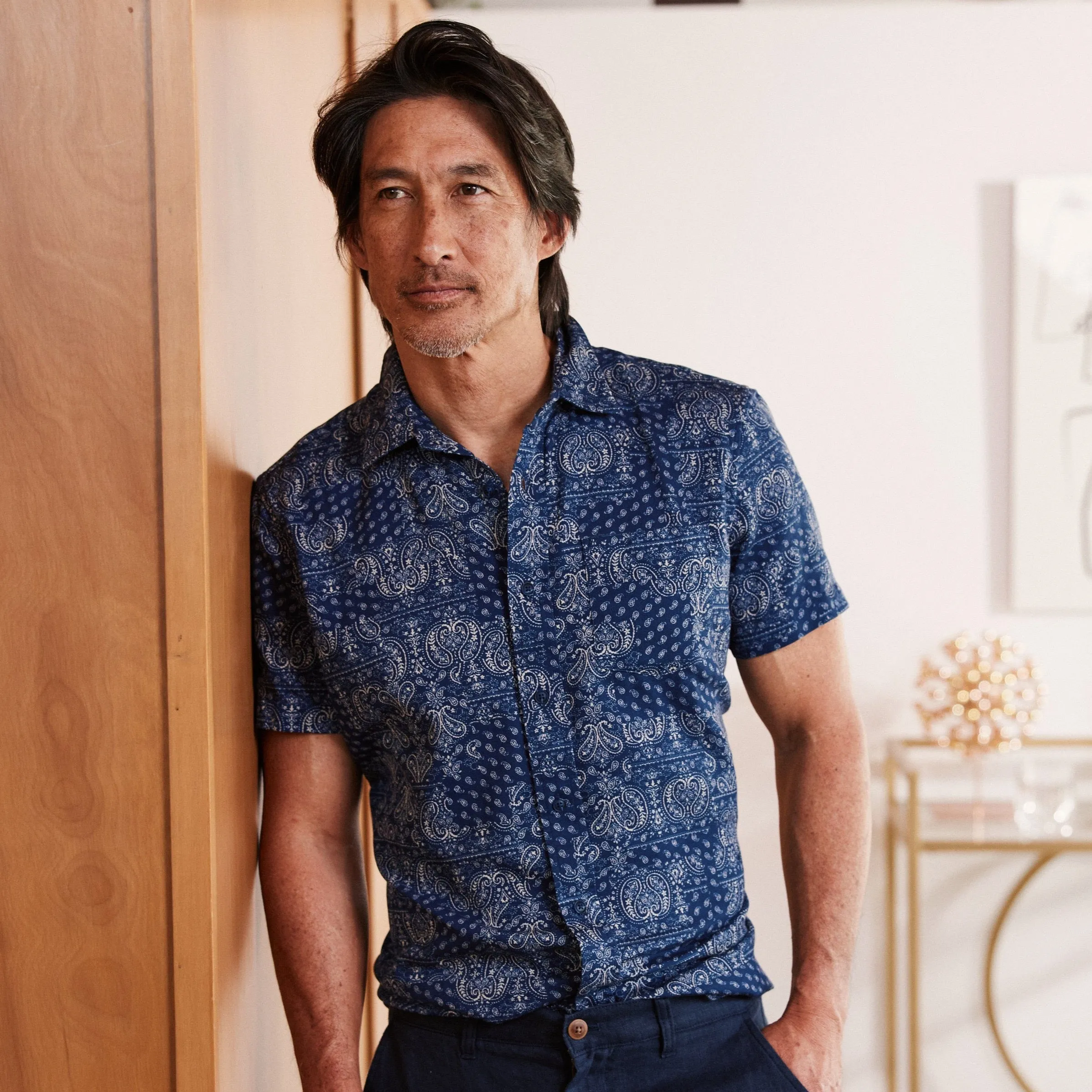Bedford Textured Printed Shirt - Bandana Print