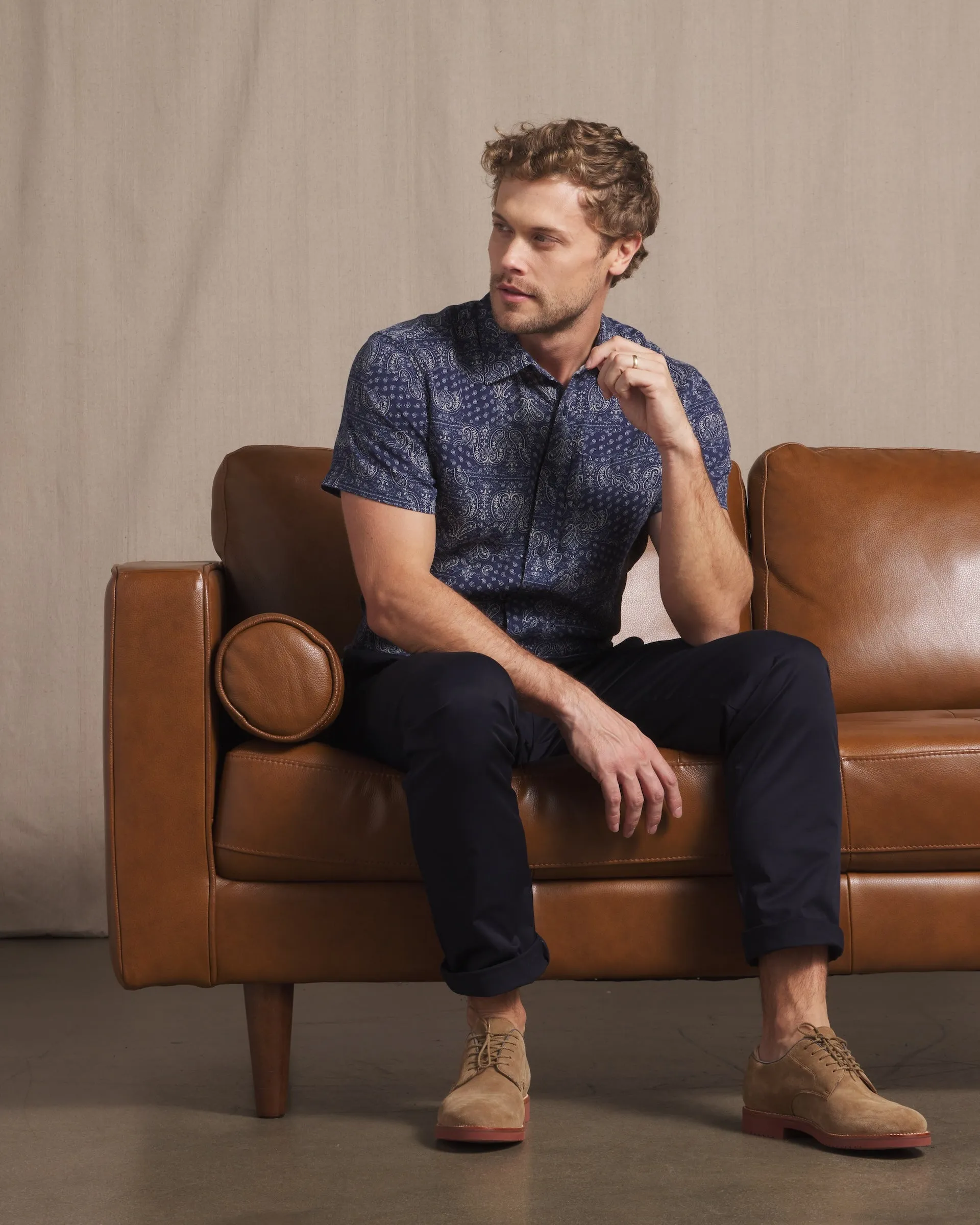 Bedford Textured Printed Shirt - Bandana Print