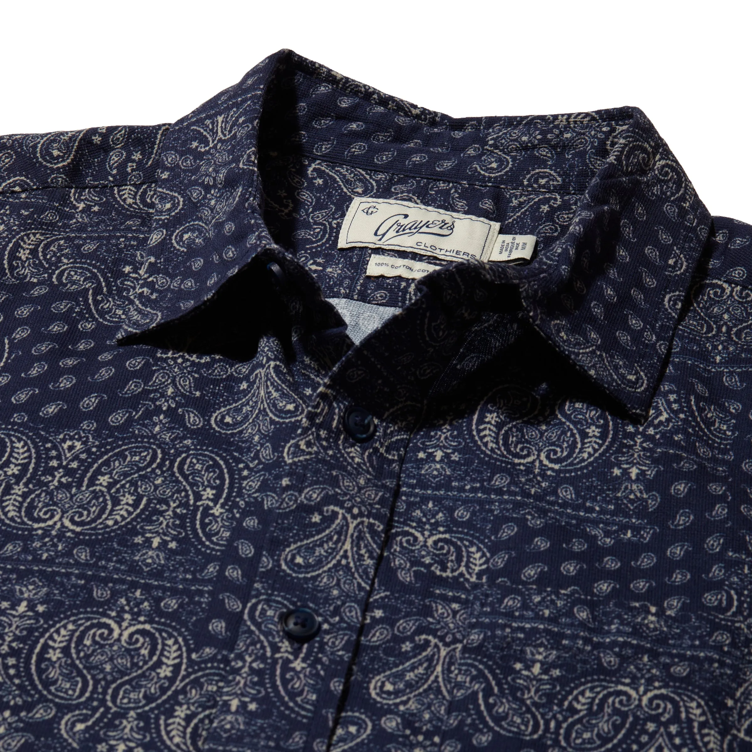 Bedford Textured Printed Shirt - Bandana Print