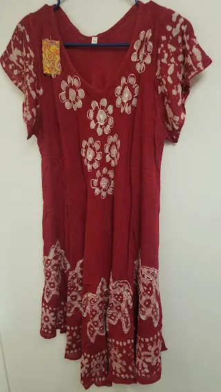 Blouse 6231524 Solid Colors Rayon Printed Big Flare Large Size Kurti