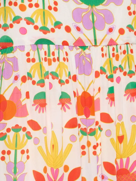 Borgo De Nor   Merle printed viscose crepe long dress 