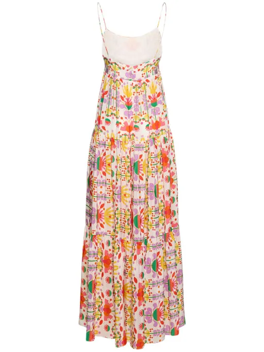 Borgo De Nor   Merle printed viscose crepe long dress 