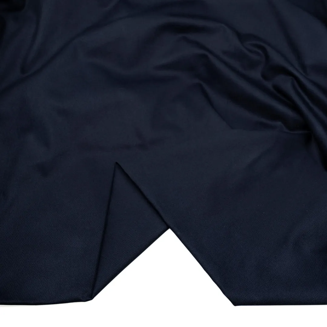 Crisp Cotton Chino Twill - Midnight Blue