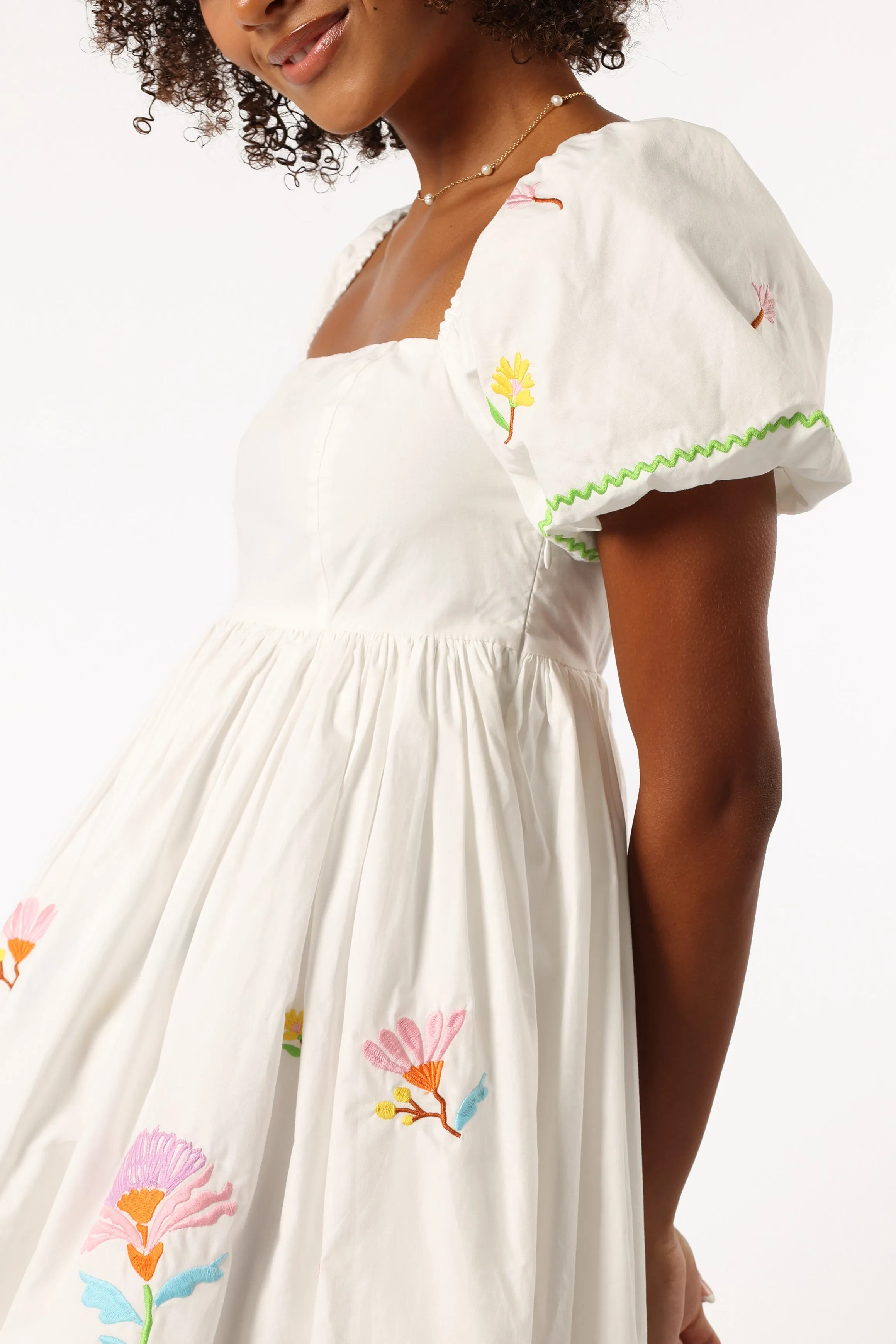 Dianna Mini Dress - Off White