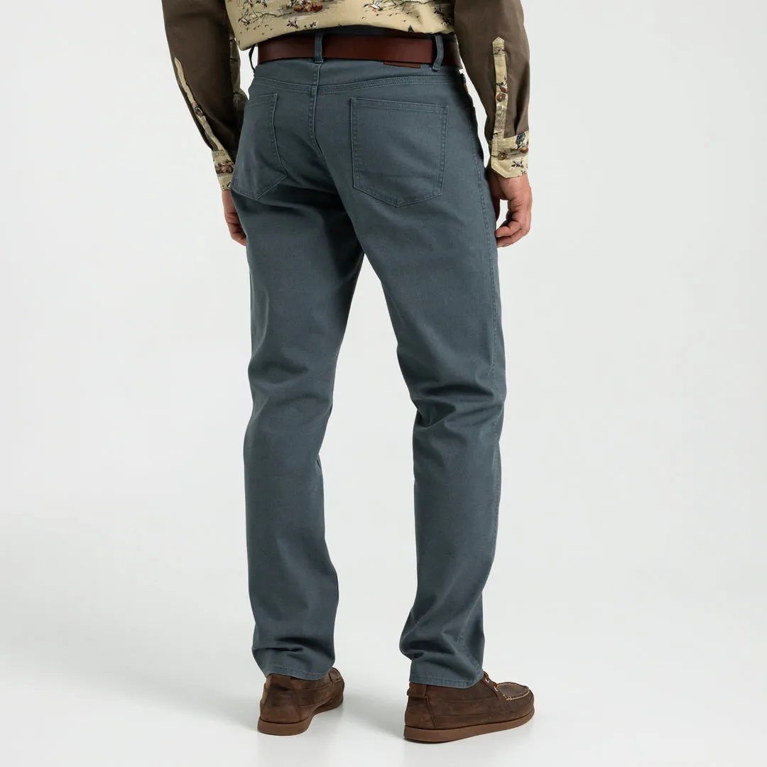 Duck Head Field Canvas Five-Pocket- Graphite Blue