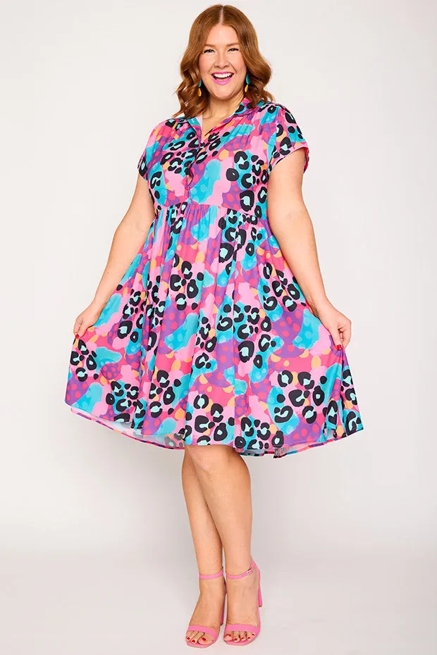 Frankie Inky Leopard Dress