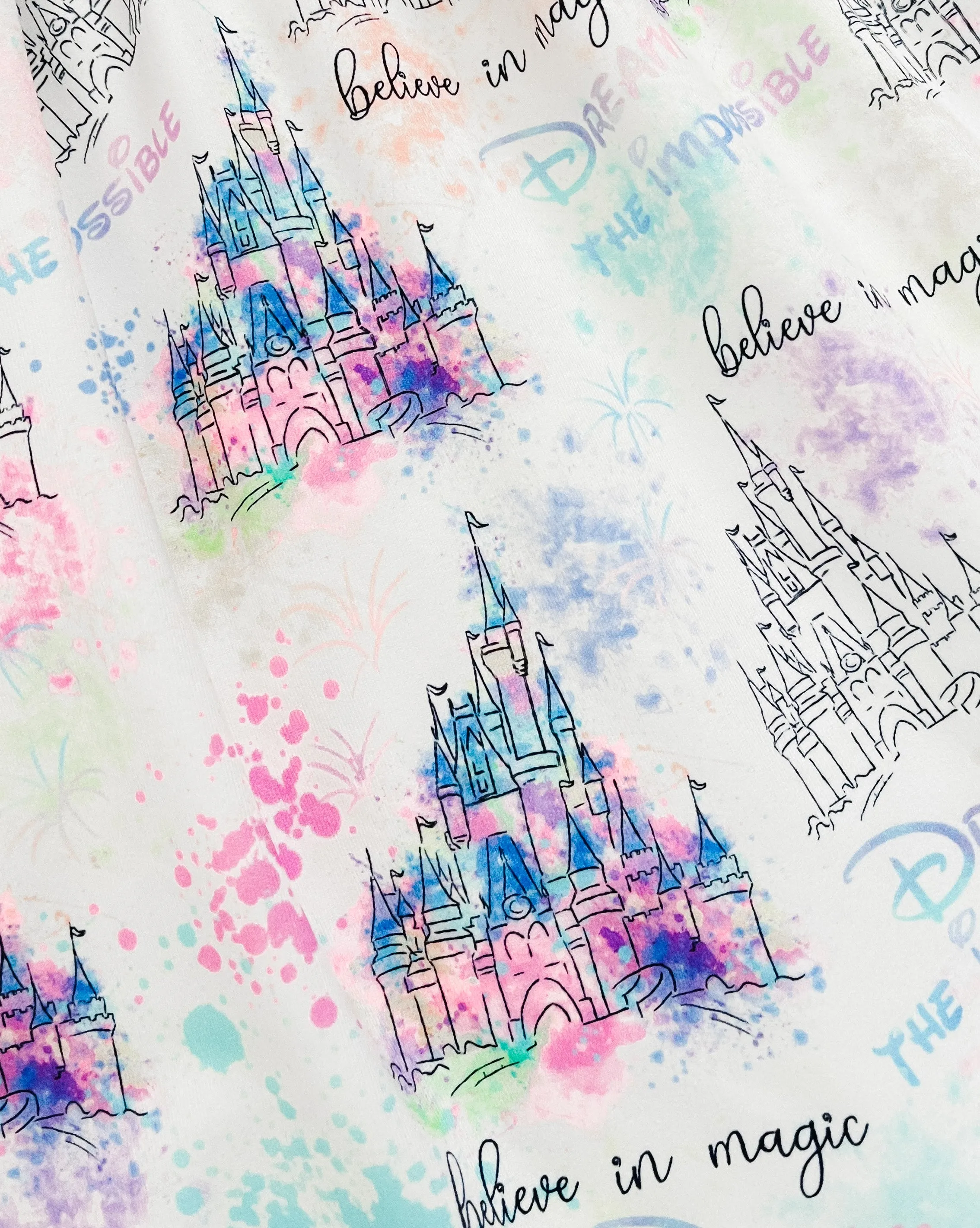 Girls Fun Character Dresses - White & Purple Castle