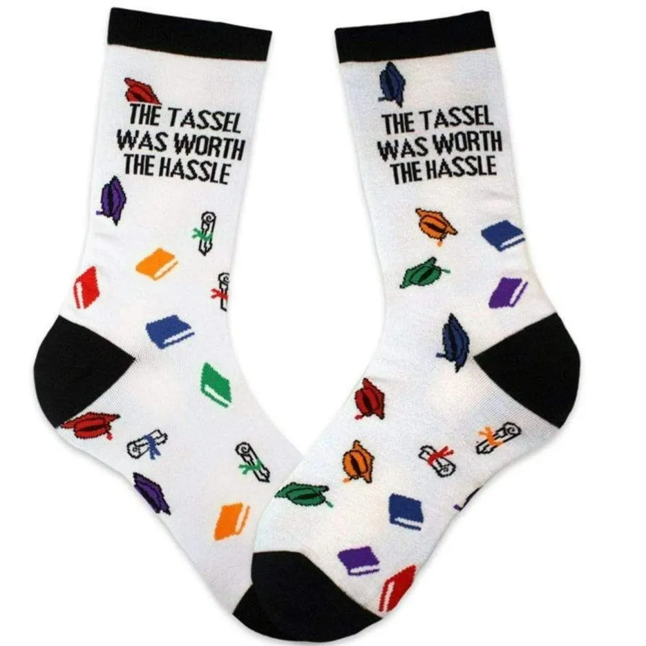 Graduation Socks "The Tassel Was Worth The Hassle"
