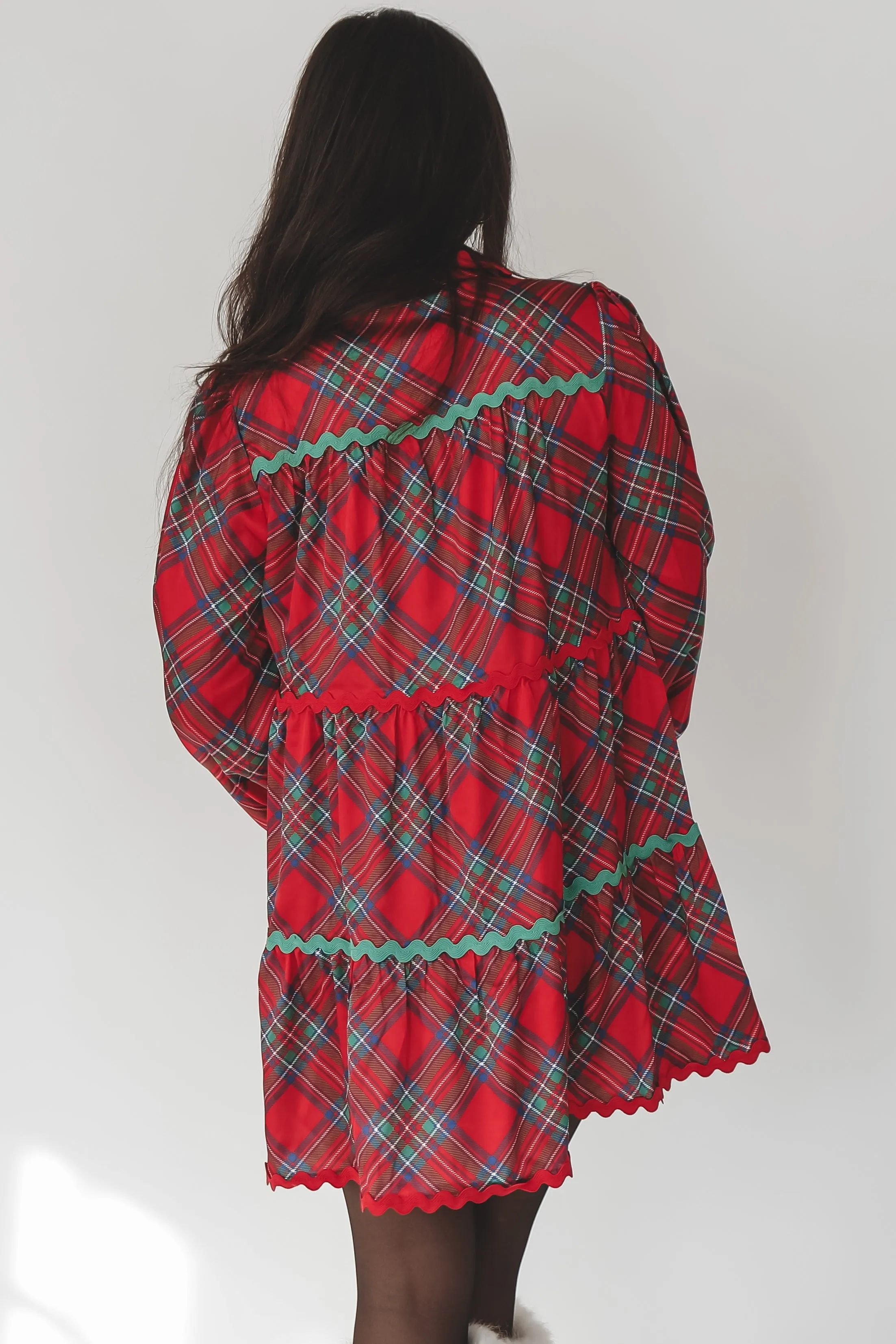 Having Myself A Merry Time Holiday Plaid Dress