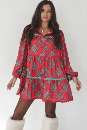Having Myself A Merry Time Holiday Plaid Dress