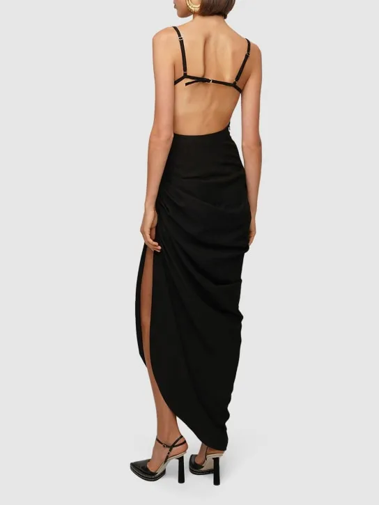 Jacquemus   La robe Saudade long viscose blend dress 