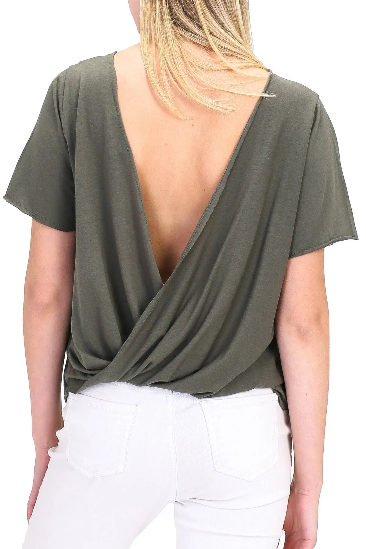 Last Chance! Double Zero That's a wrap Open Back Top D18C697