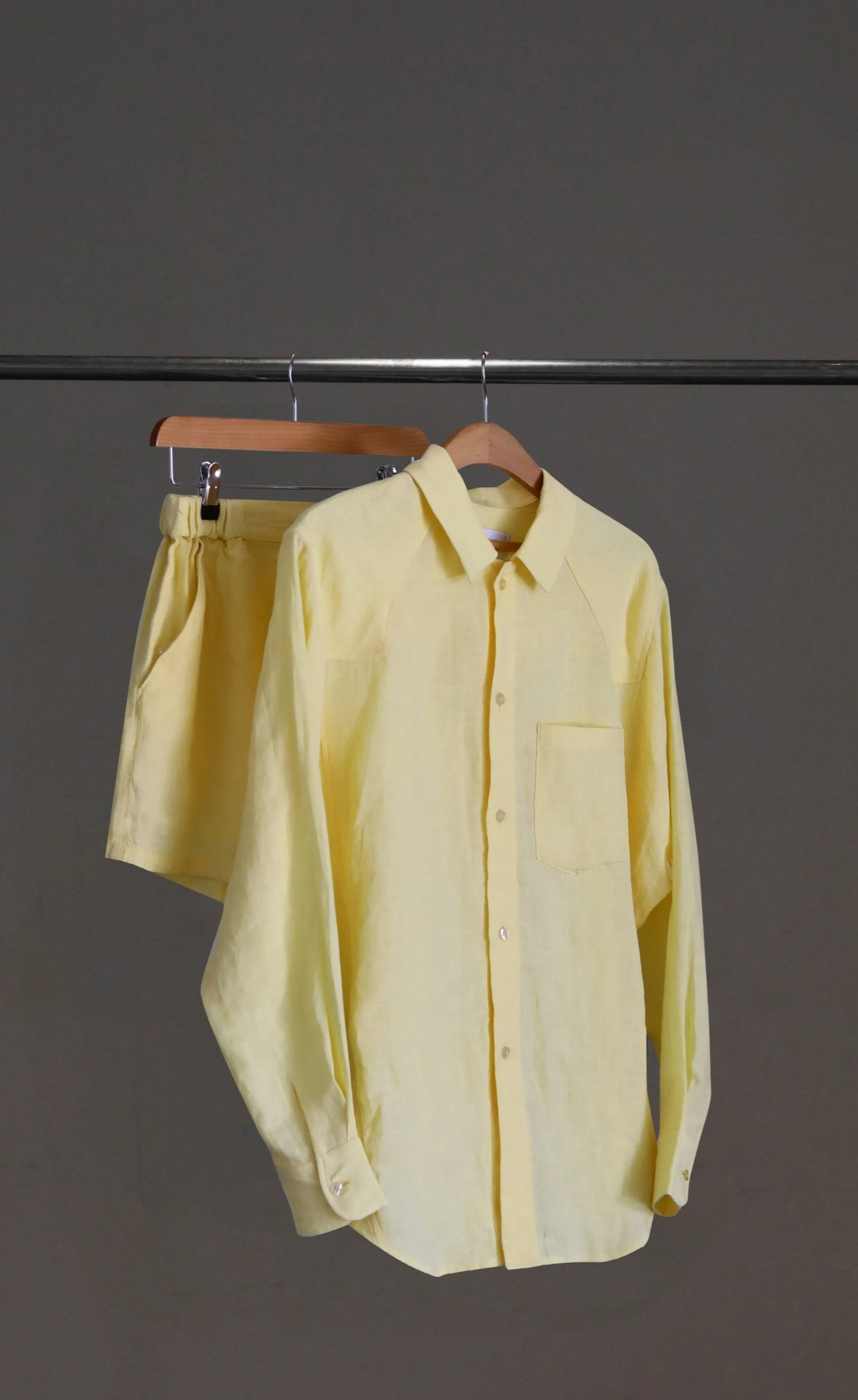 Linen Oversized Shirt & Shorts Co-ord set