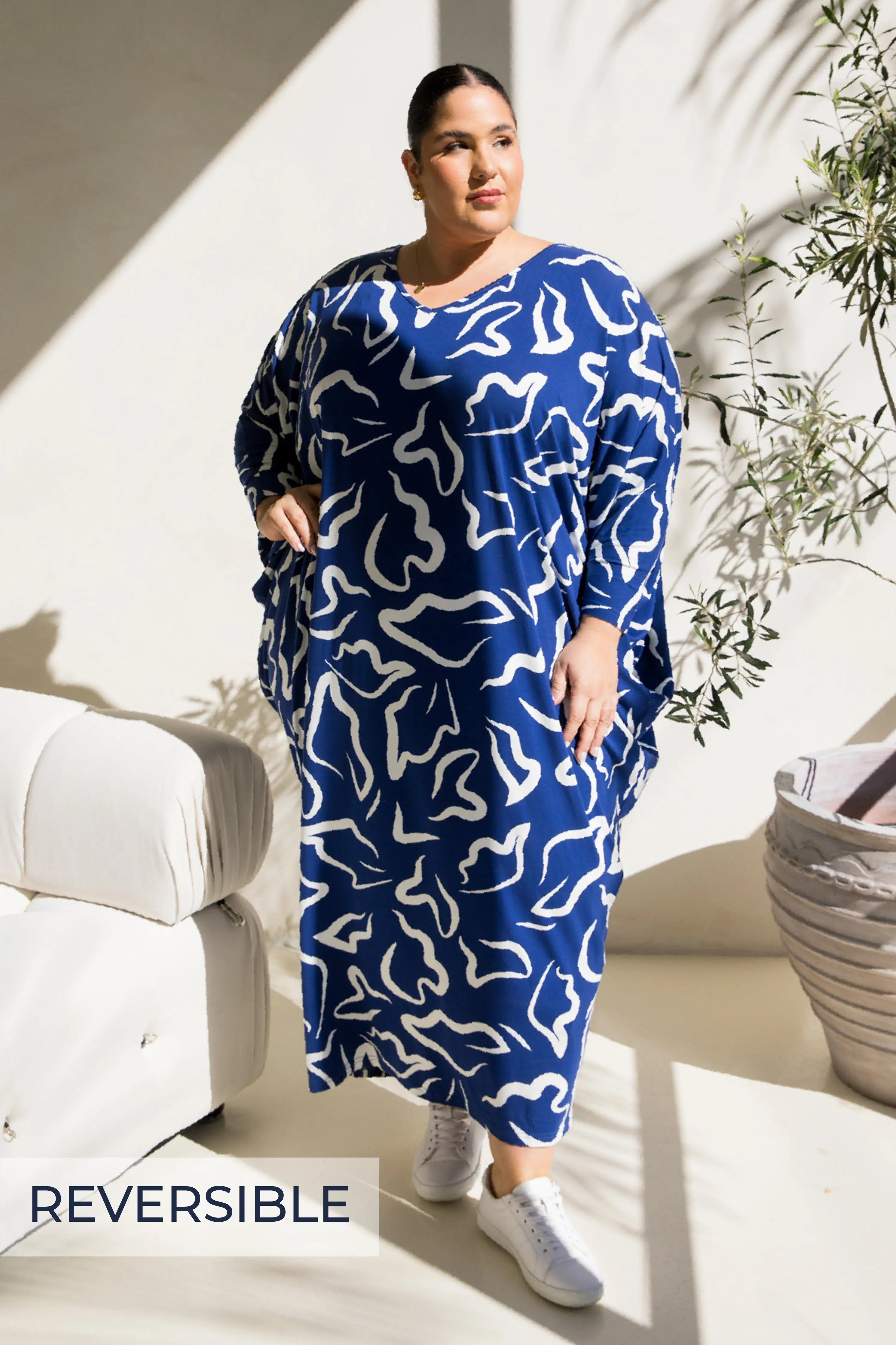 Long Sleeve Maxi Miracle Dress in Seaport