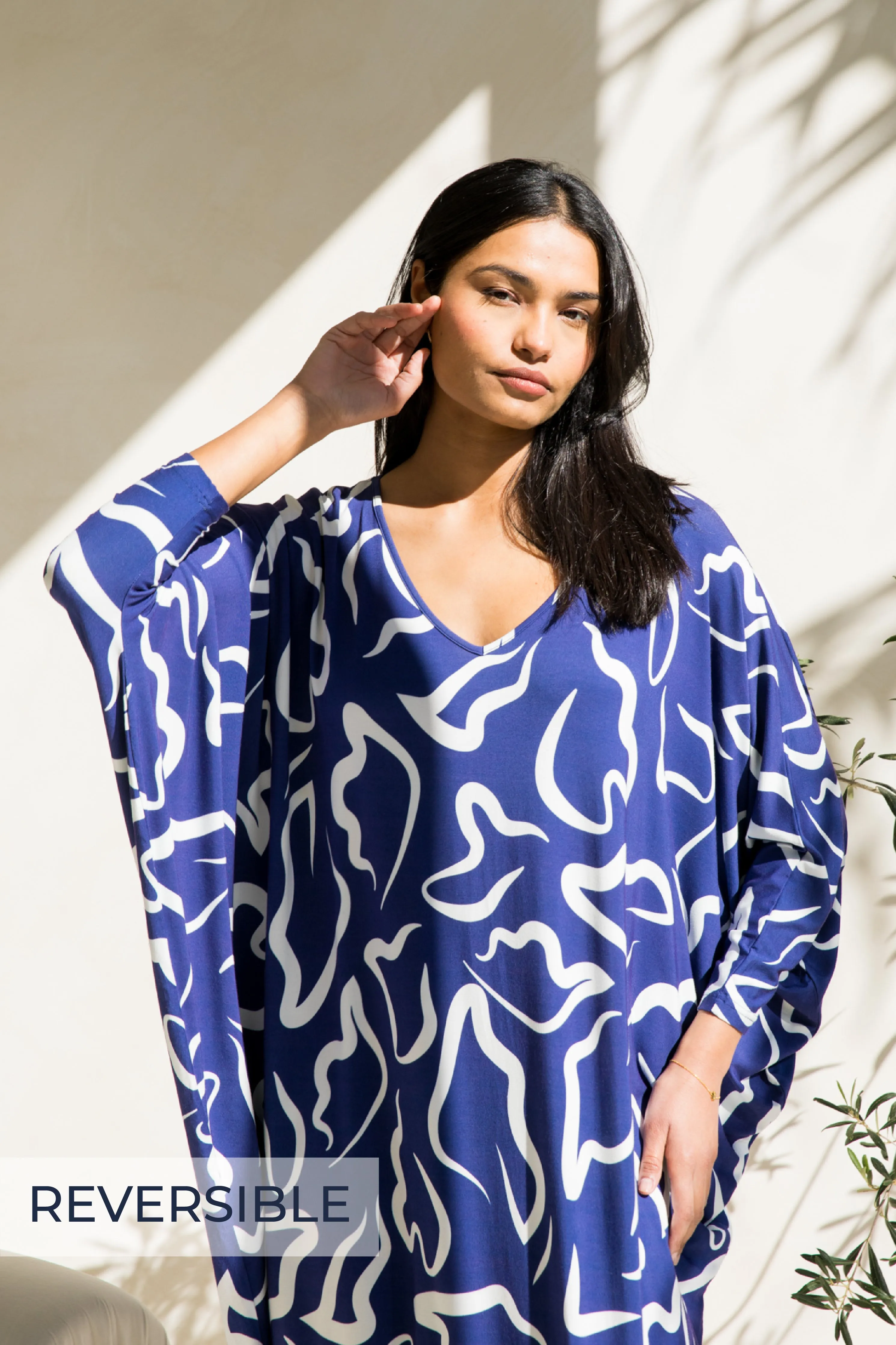 Long Sleeve Maxi Miracle Dress in Seaport