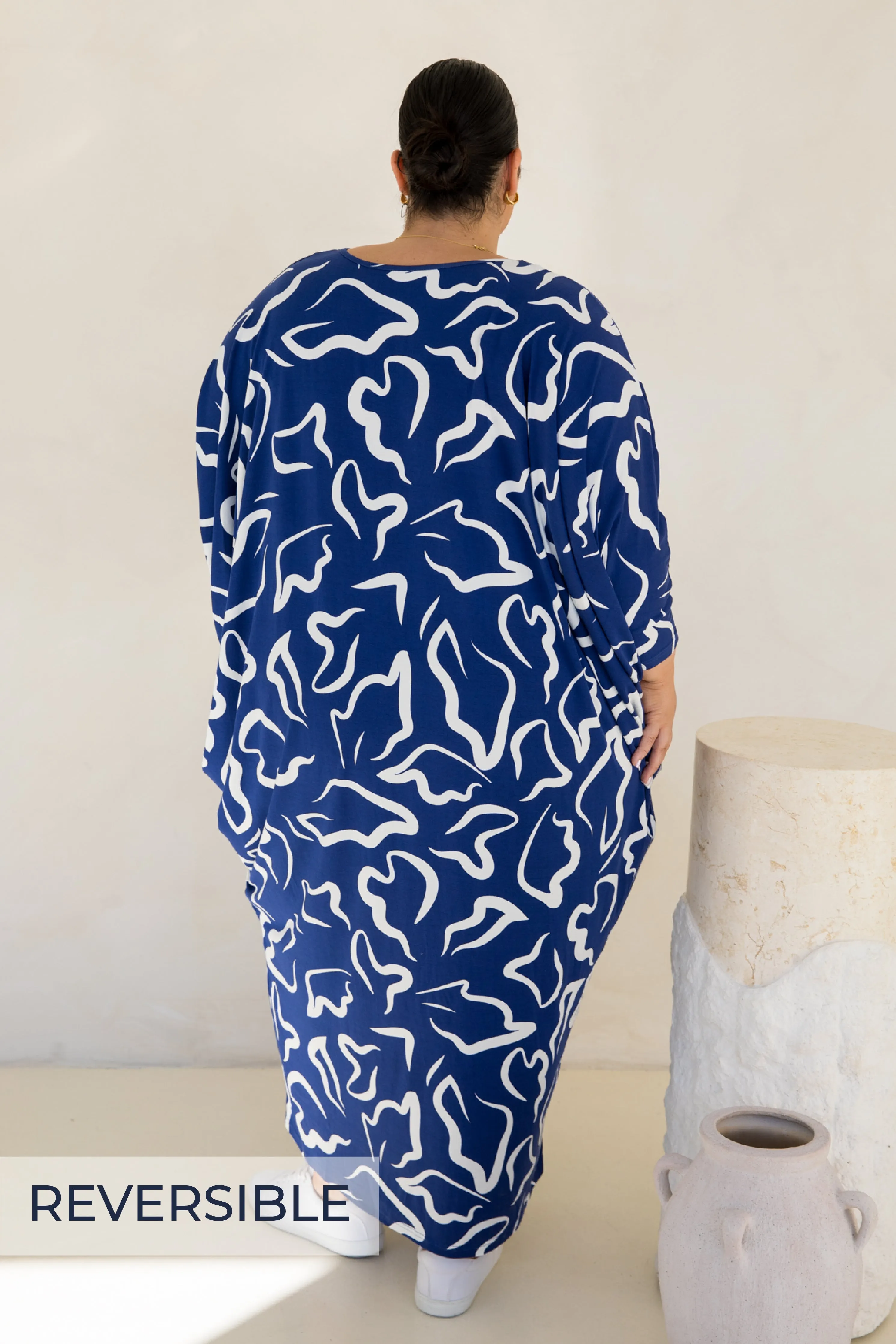 Long Sleeve Maxi Miracle Dress in Seaport