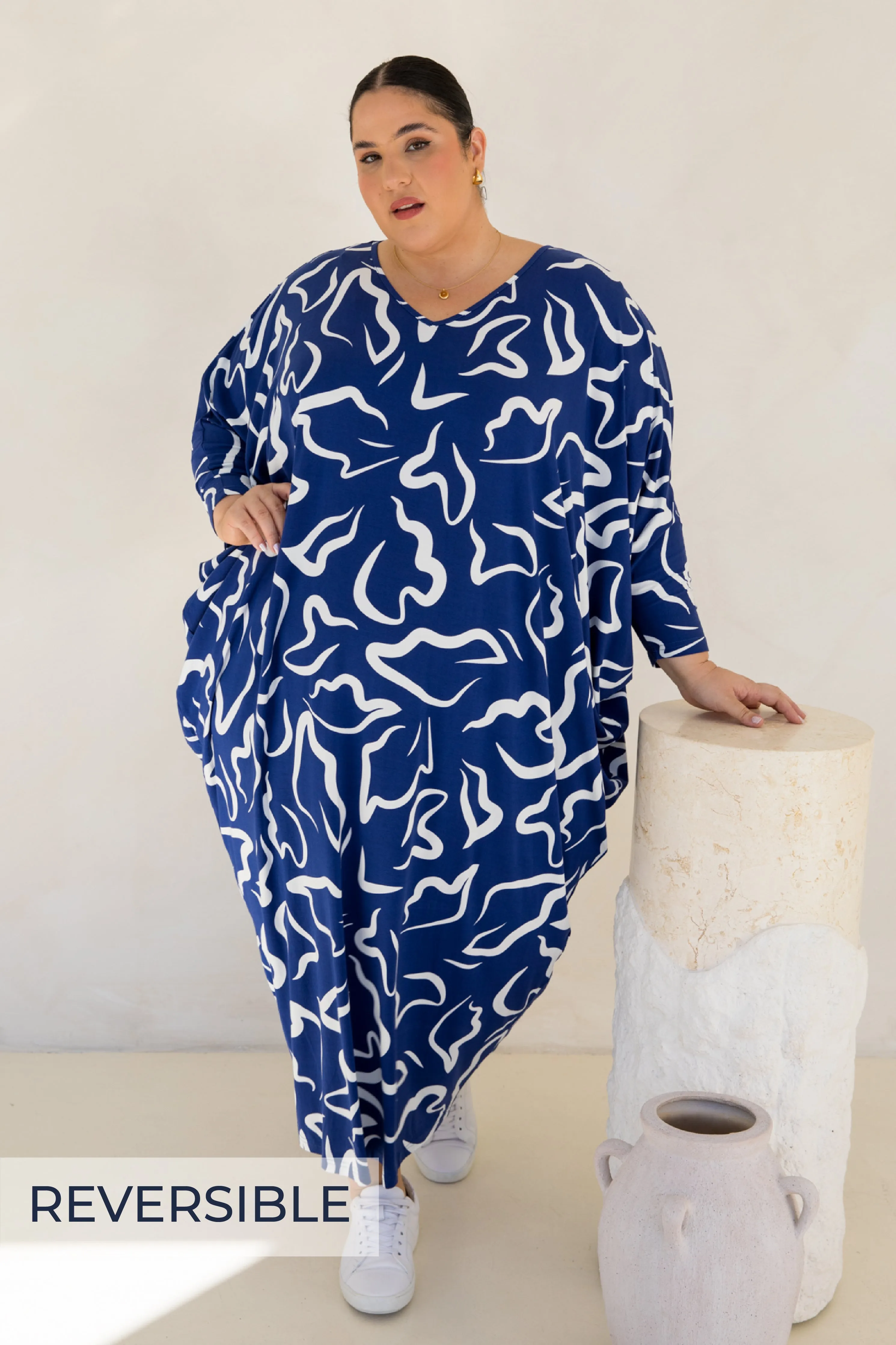 Long Sleeve Maxi Miracle Dress in Seaport