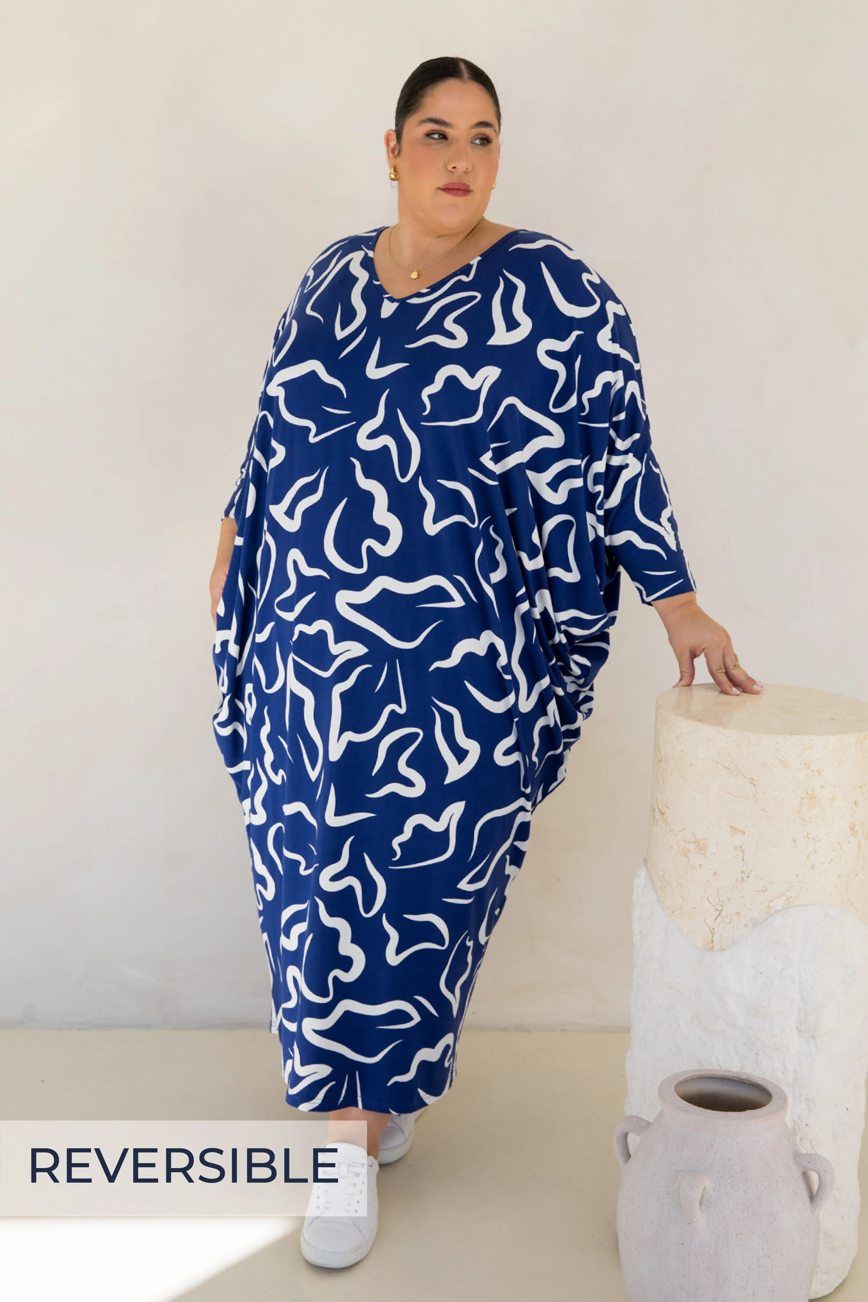 Long Sleeve Maxi Miracle Dress in Seaport
