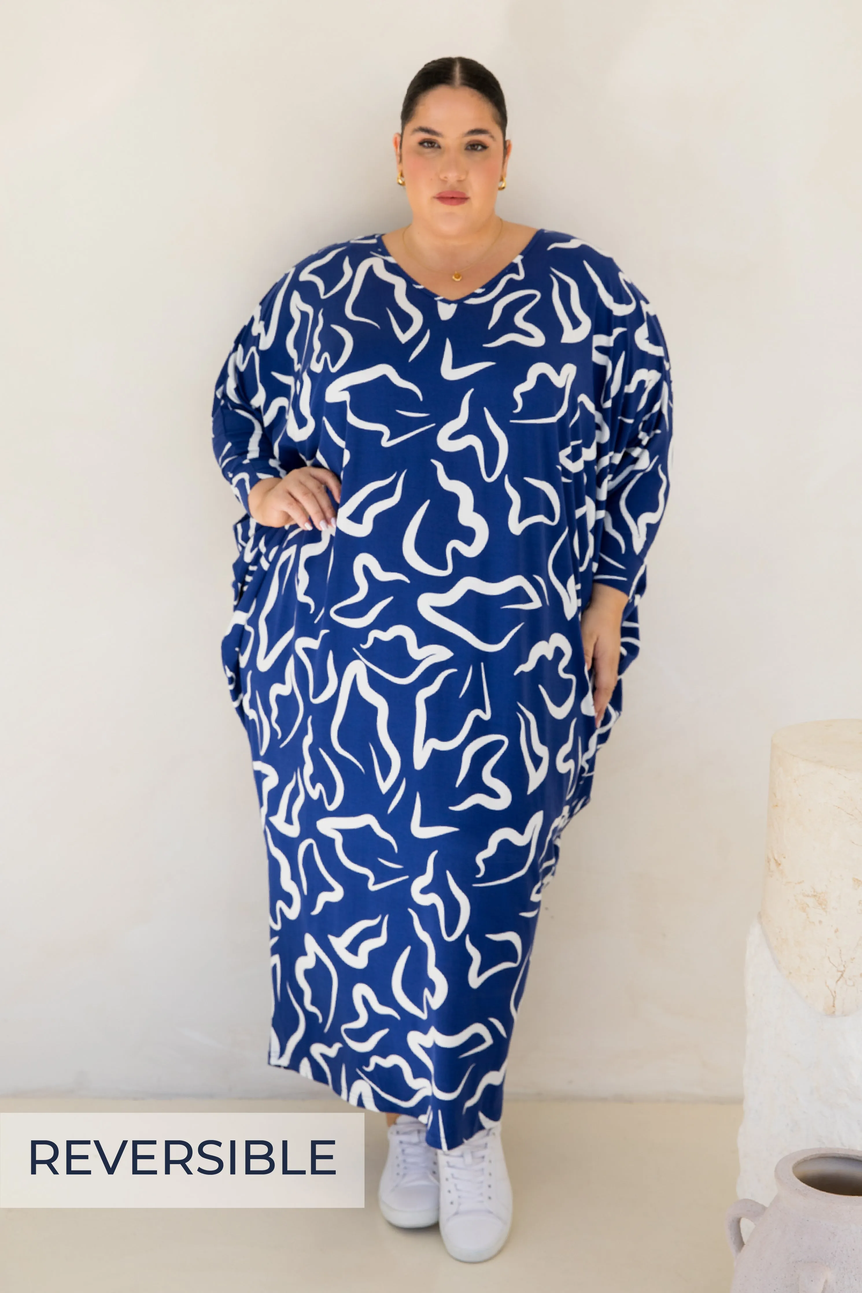 Long Sleeve Maxi Miracle Dress in Seaport