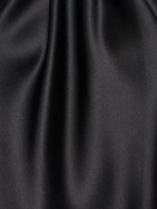 Max Mara   Moli satin long dress w/ self-tie panel 