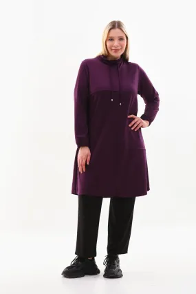 MSB Cotton Lapel Collar Tunic Purple