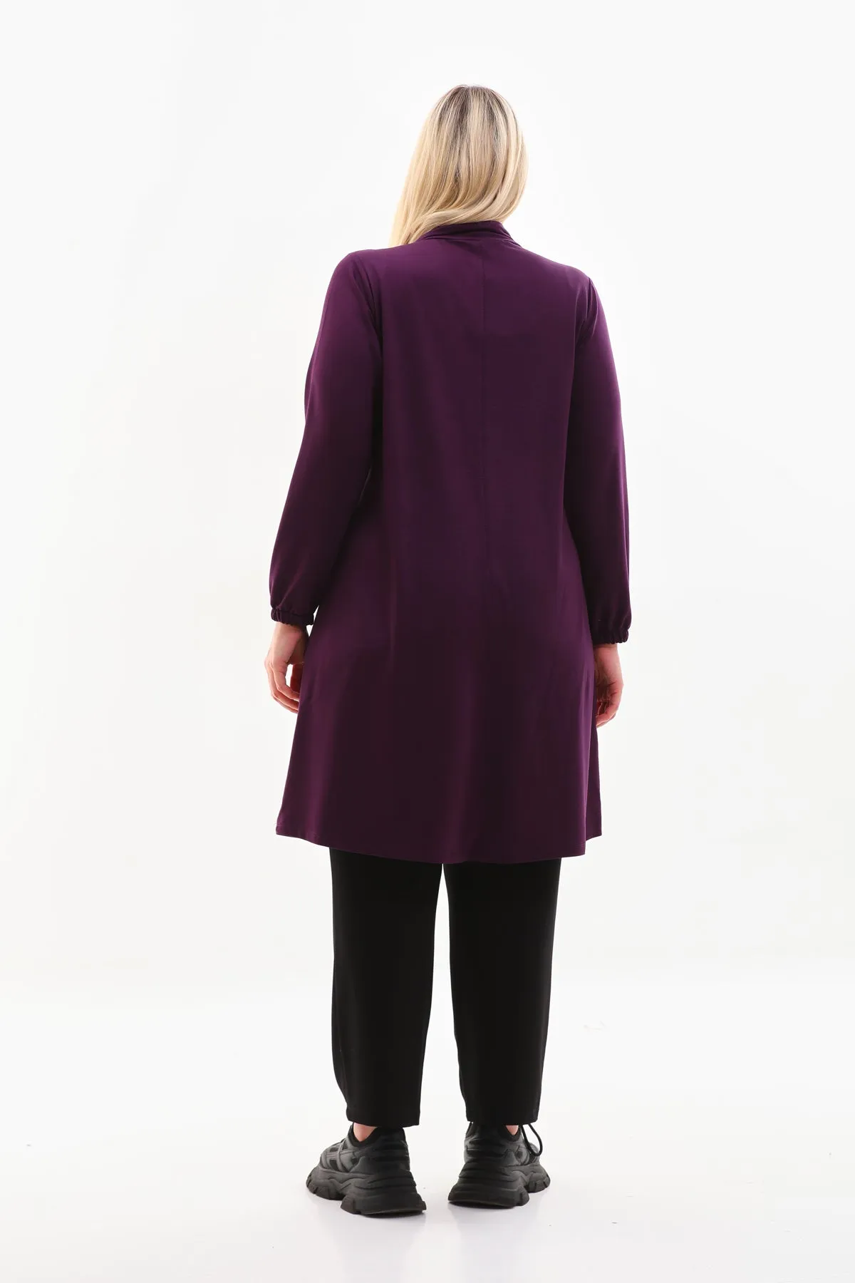 MSB Cotton Lapel Collar Tunic Purple
