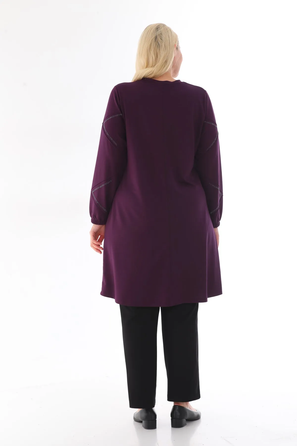 MSB Cotton&Stone Dtld Tunic Purple