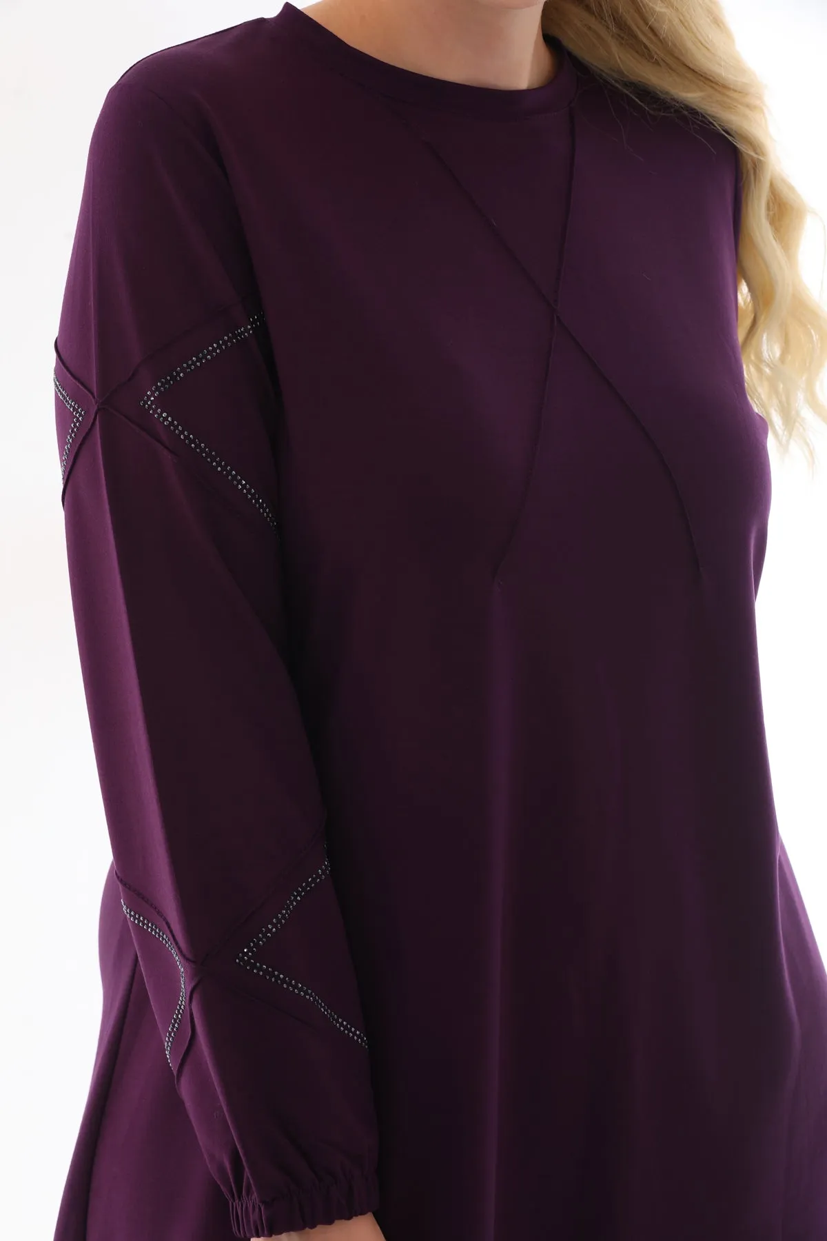 MSB Cotton&Stone Dtld Tunic Purple