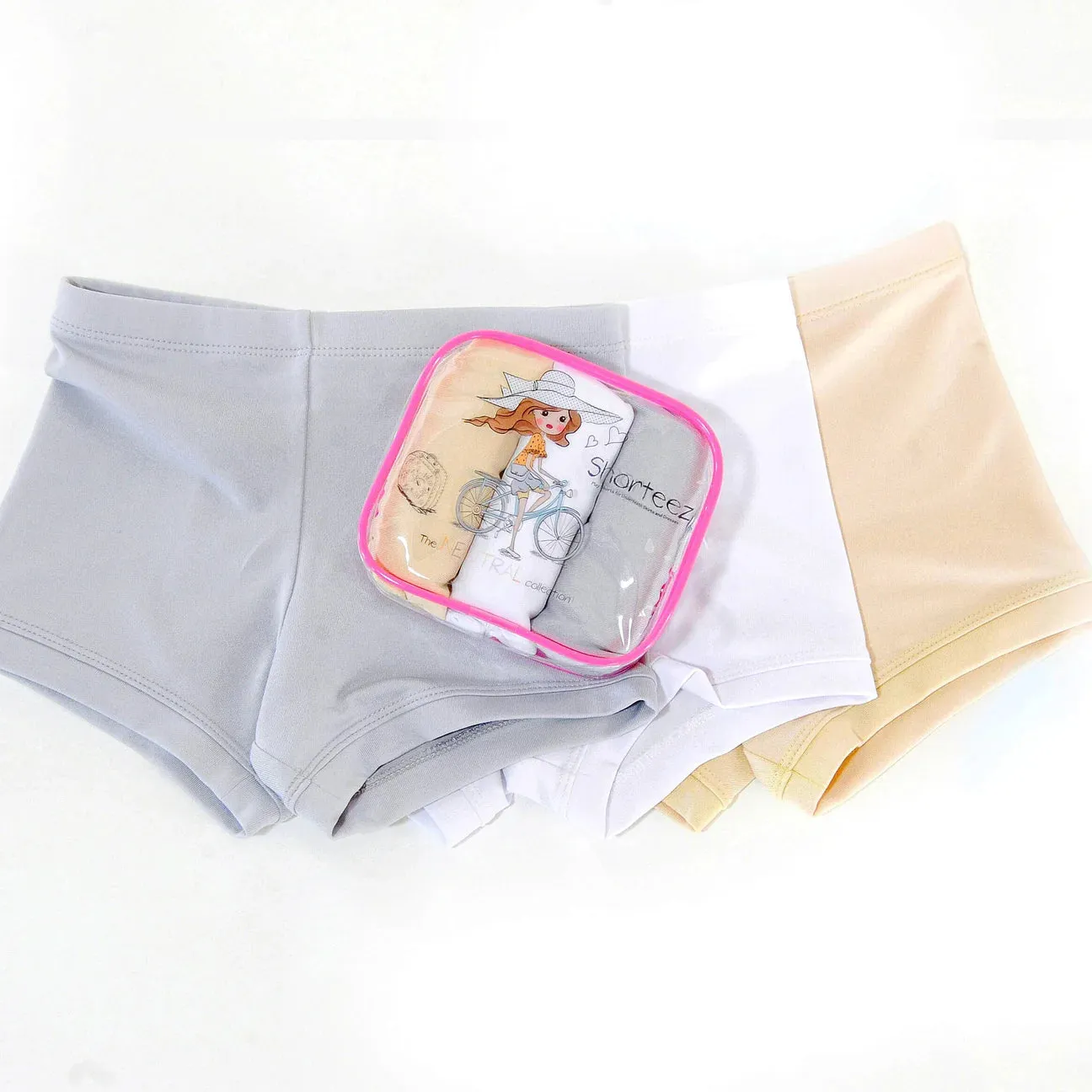 Neutral Girl's Play Shorts