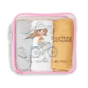 Neutral Girl's Play Shorts