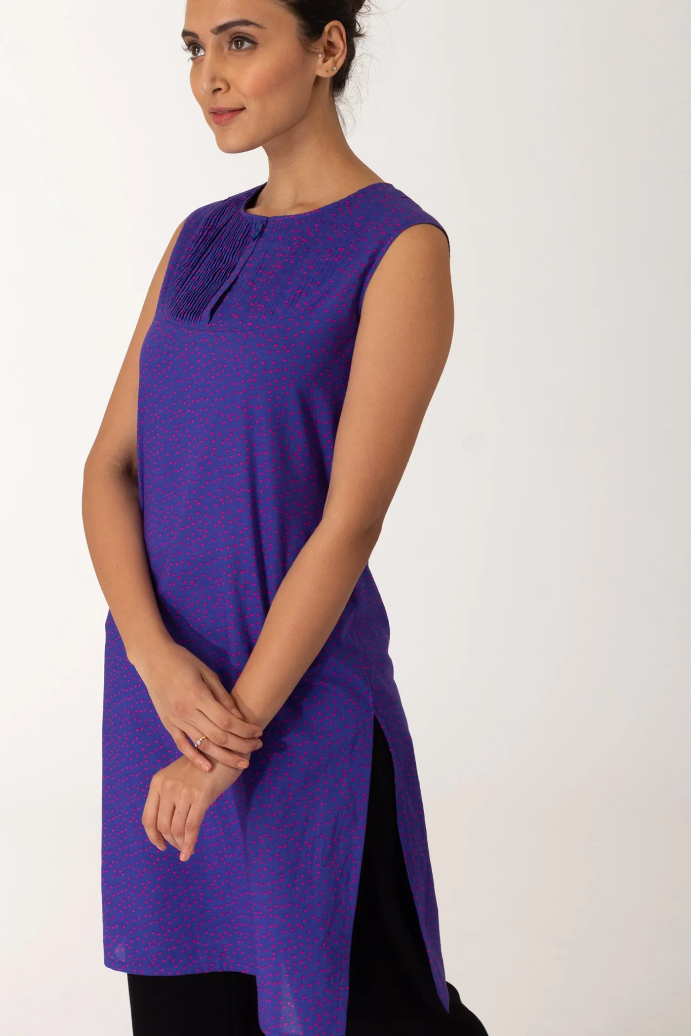 Ollie Smocked Front Cotton Tunic