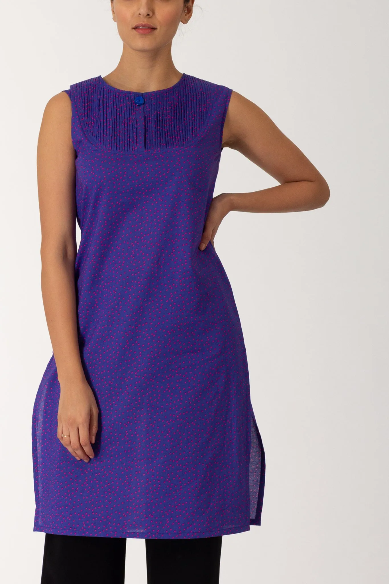 Ollie Smocked Front Cotton Tunic