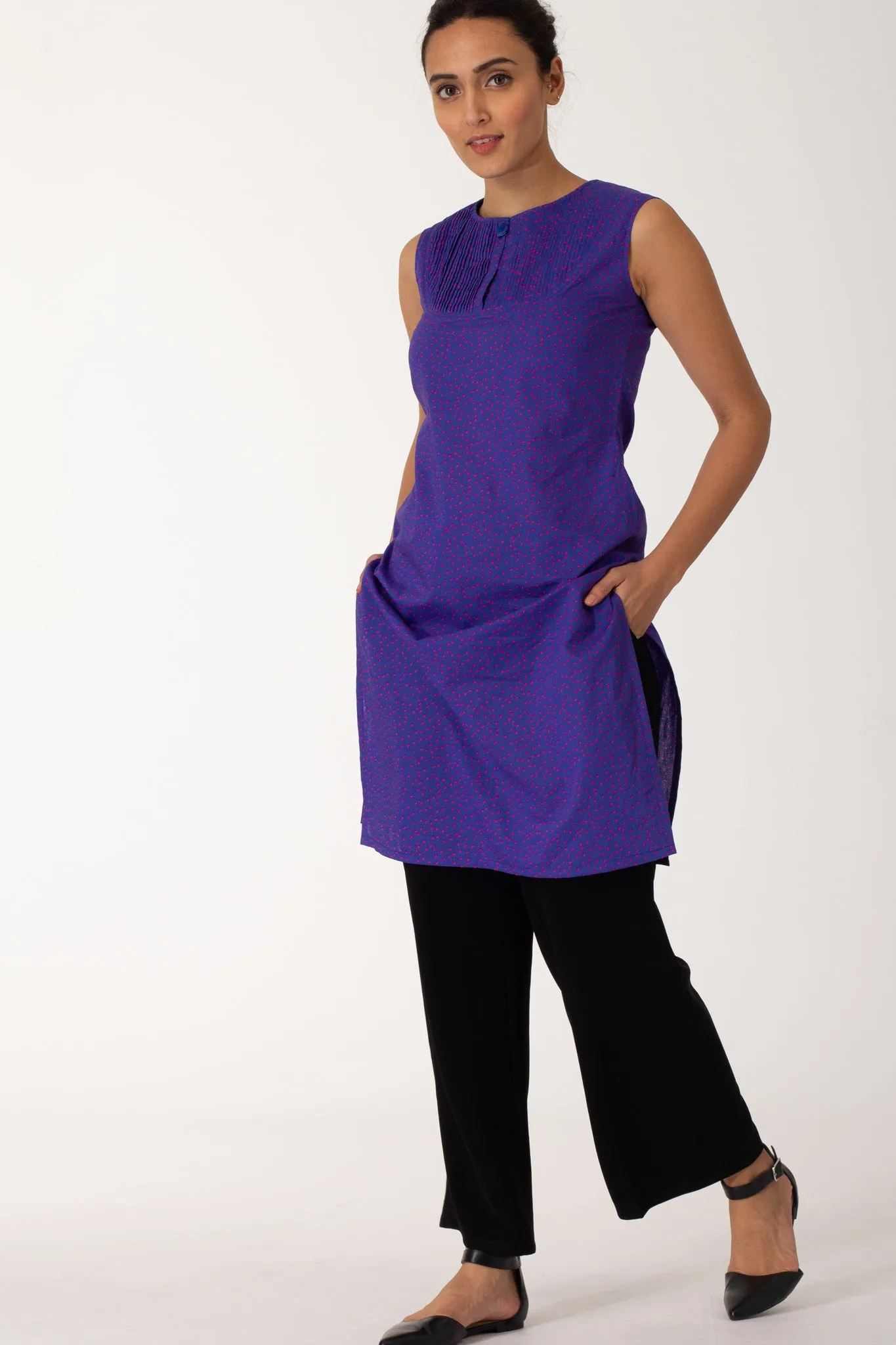 Ollie Smocked Front Cotton Tunic