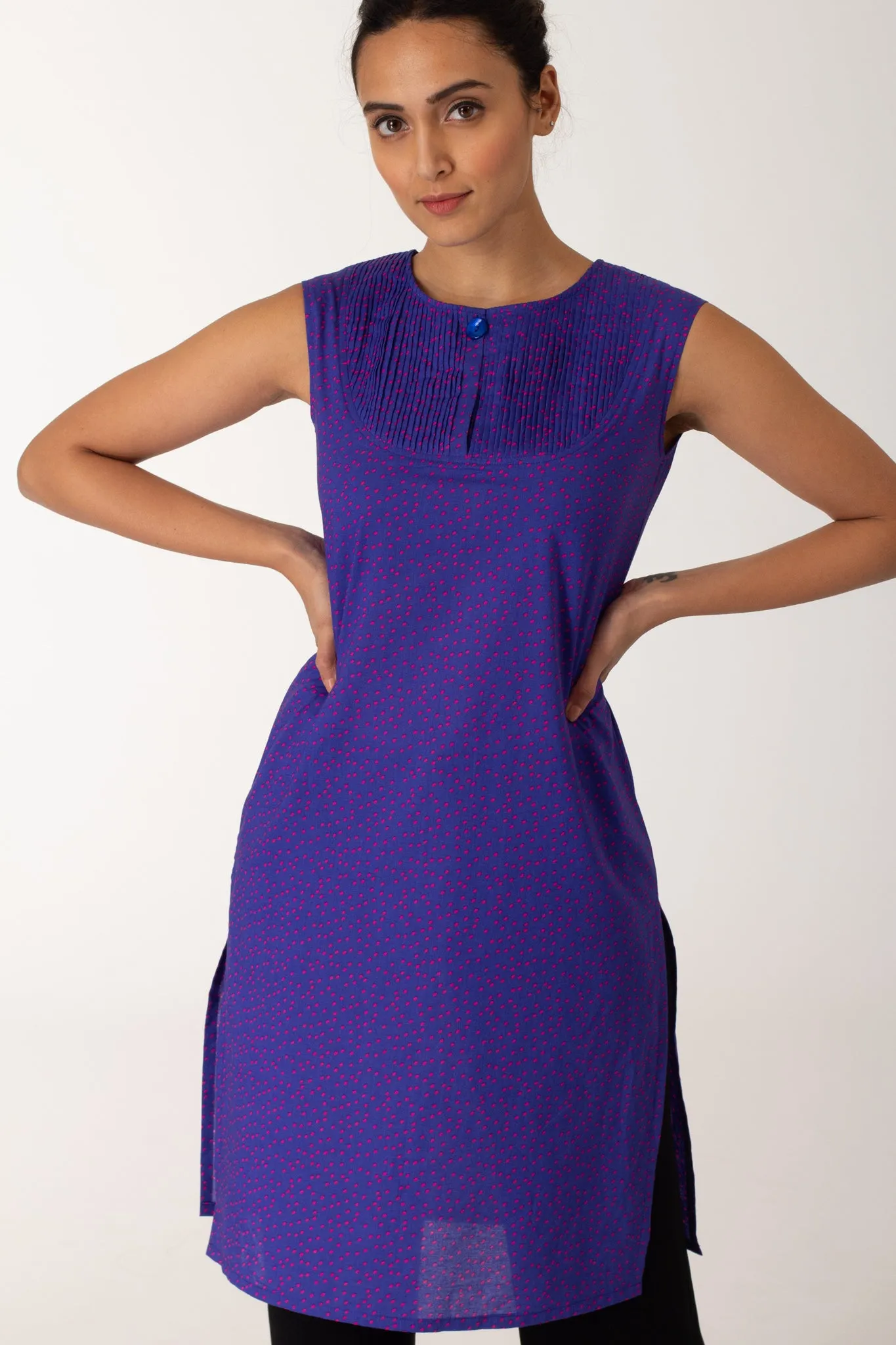 Ollie Smocked Front Cotton Tunic
