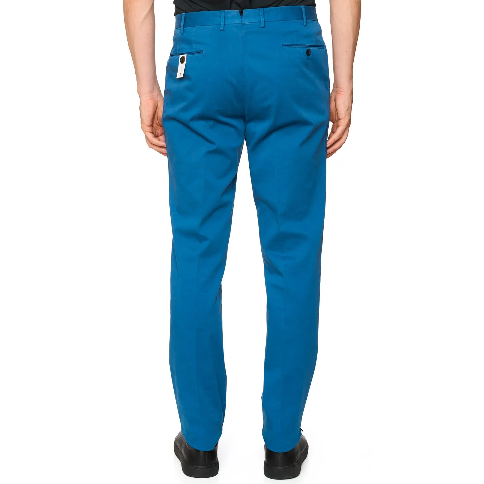 PT PANTALONI TORINO Blue Lyocell-Cotton Slim Fit Chino Pants EU 54 NEW US 36