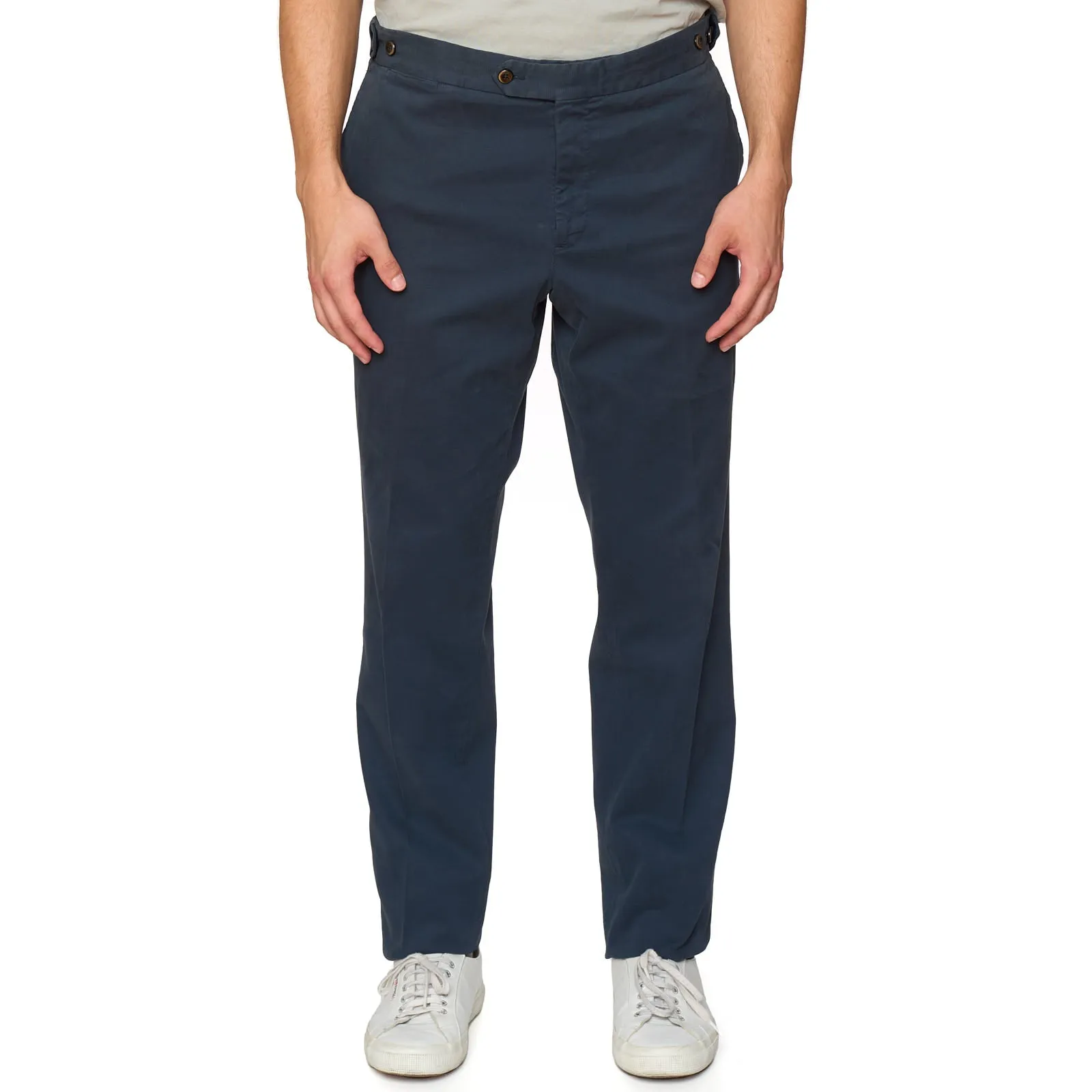 PT PANTALONI TORINO Navy Blue Cotton Slim Fit Chino Pants EU 56 NEW US 38
