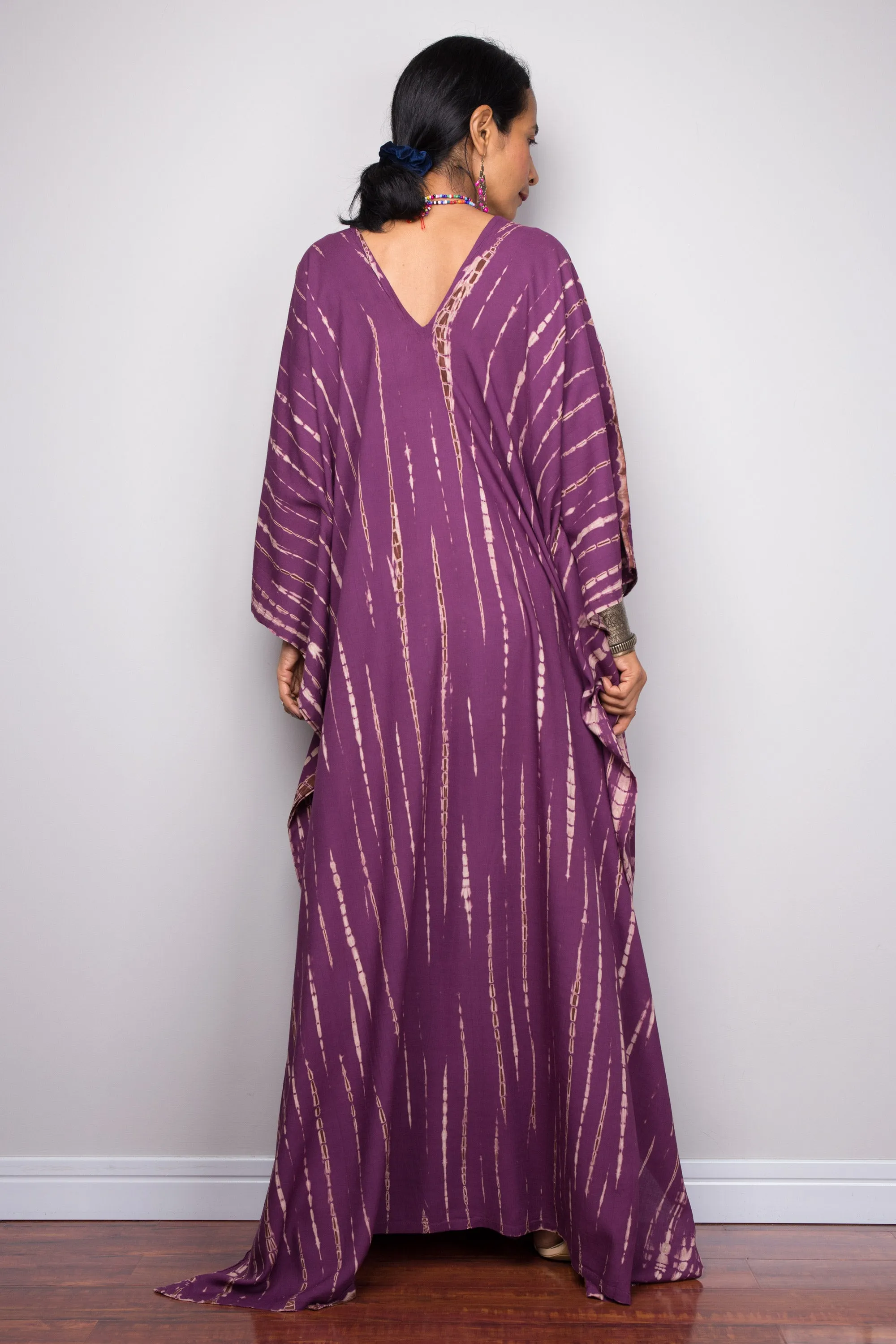 Purple tie dye kaftan