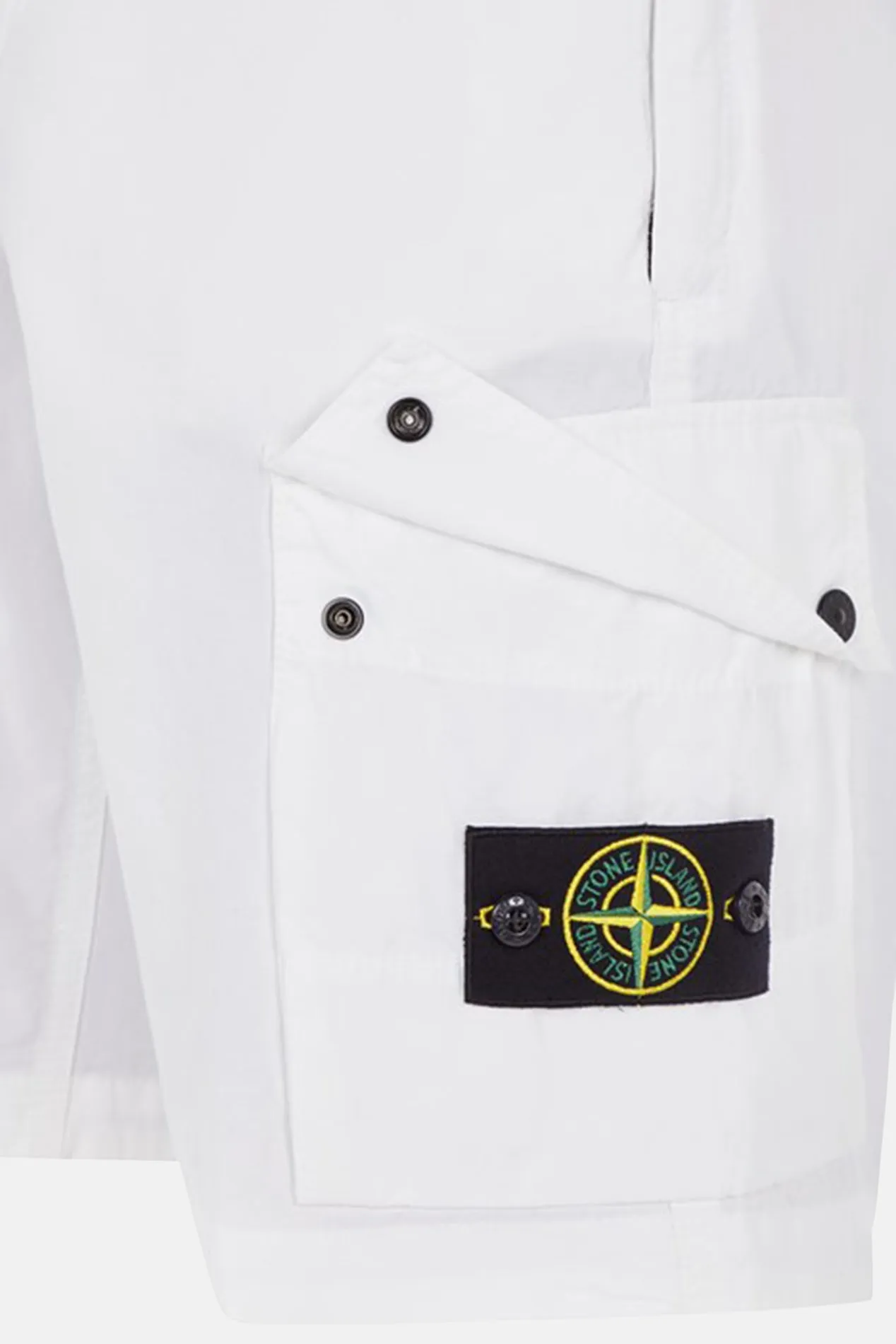 "OLD" Treatment Cargo Bermuda Shorts White