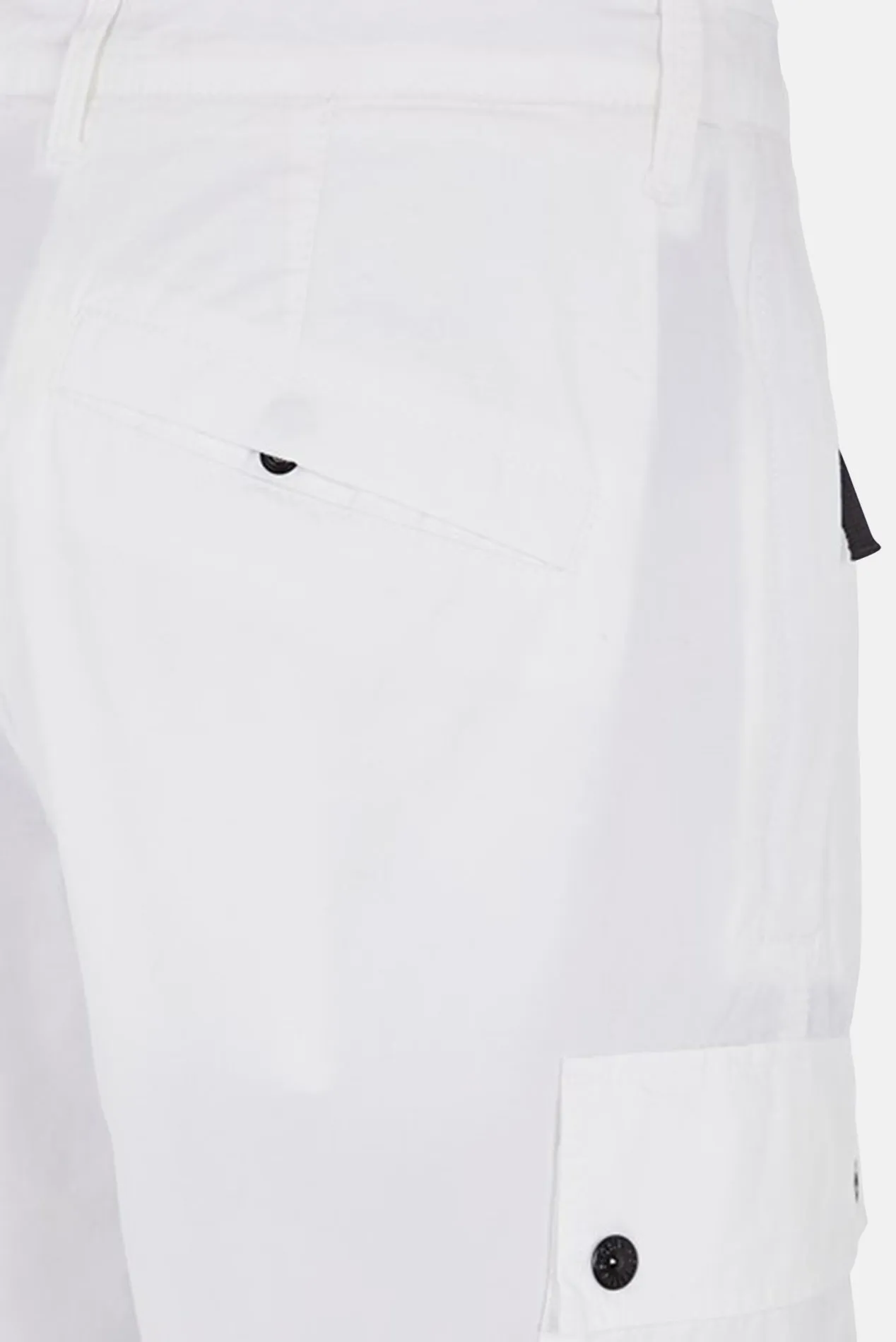 "OLD" Treatment Cargo Bermuda Shorts White