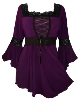 Renaissance Top in Plum