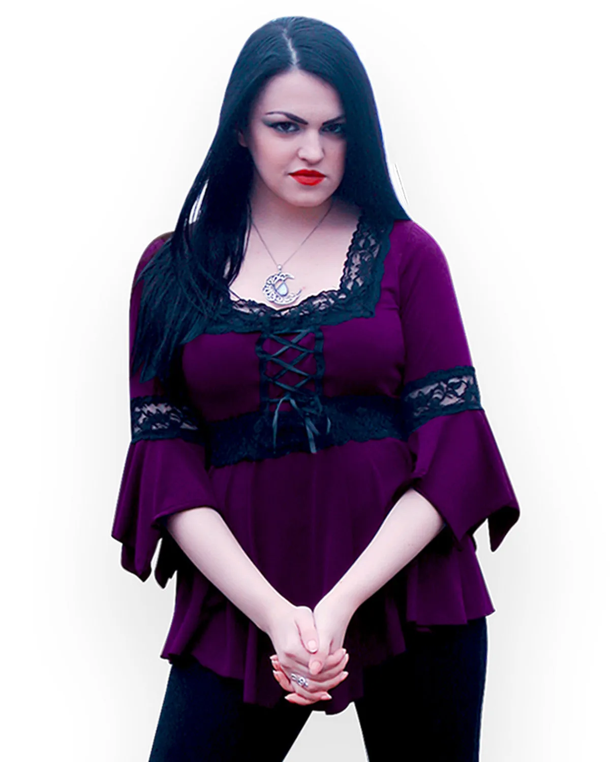 Renaissance Top in Plum