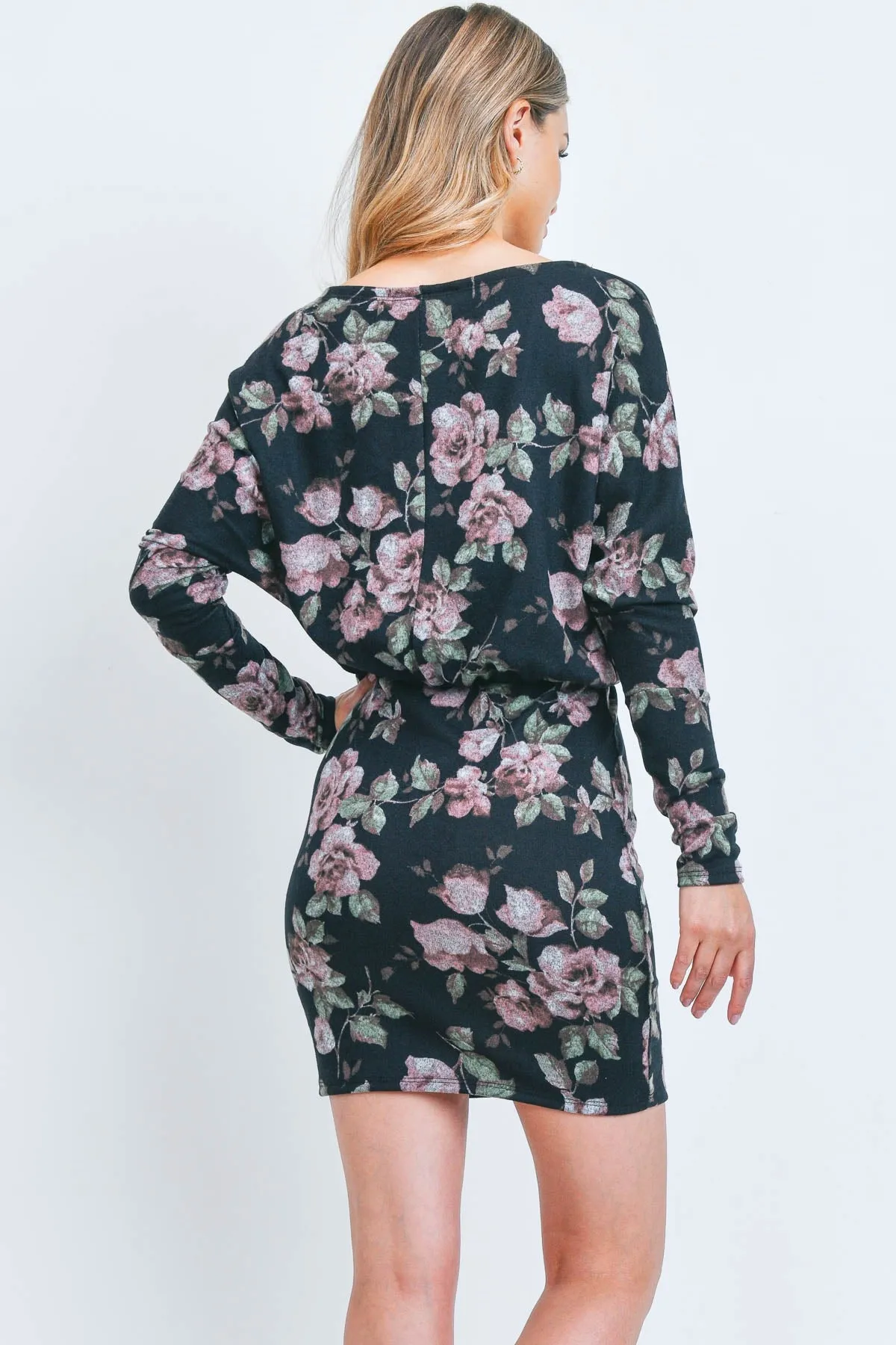 S15-1-1-AD4744 BLACK FLORAL DRESS 2-2-2