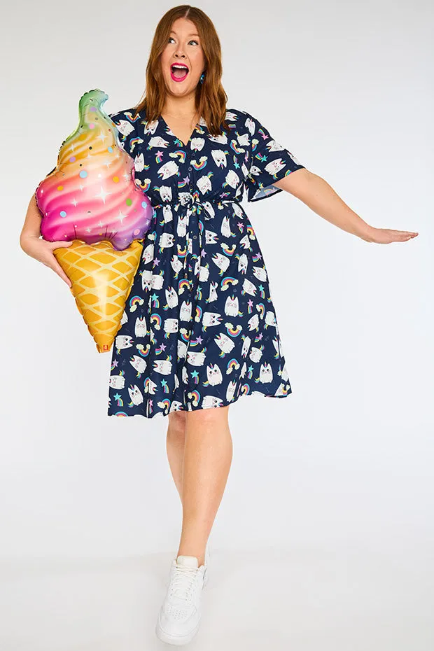 Siena Caticorns Navy Dress