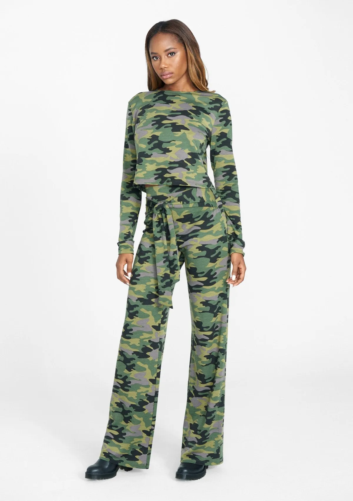 Tall Sash Tie Wide Leg Pant