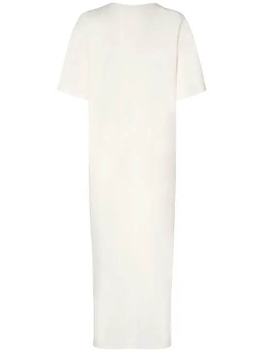 The Row   Gitu short sleeved jersey long dress 